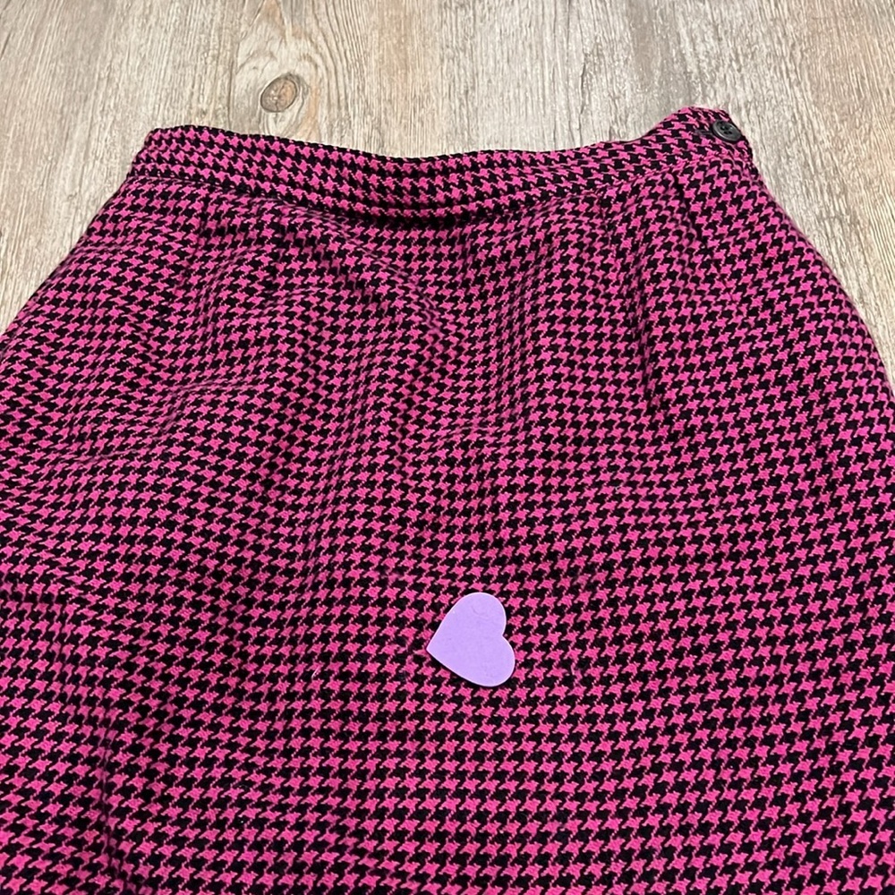 🎹Vintage Valentino Pencil Skirt Hounds tooth Pattern size 6 - Picture 3 of 14